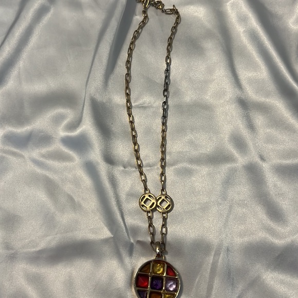 Gold/silver multi crystal stone chocker - Picture 5 of 10